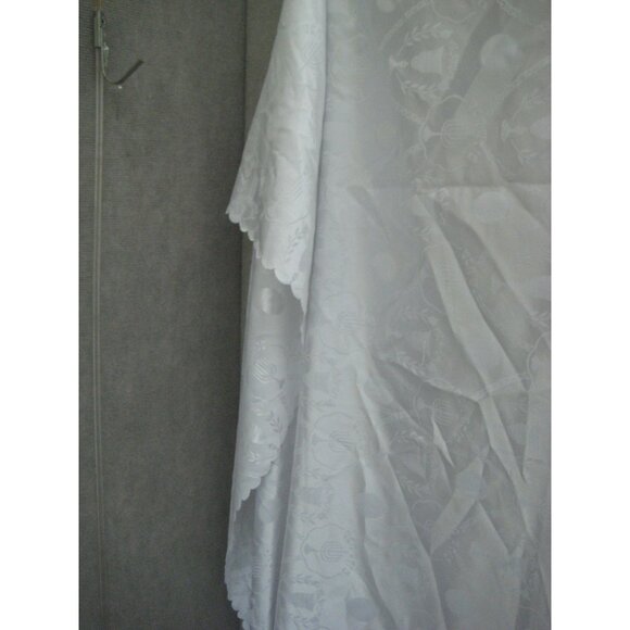 ABBY Tablecloth Shabbat Shabbos Jewish Menorah Candles Polyester 145 x 350 cm - Picture 14 of 14